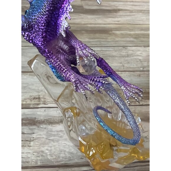 Franklin Mint Michael Whelan Keeper of the Crystal Dragon Purple Figurine 5.5" - Picture 13 of 16